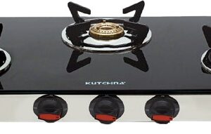 Kutchina Ember 3 Burner Glass Gas Stove